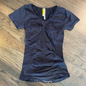 Lole Black Shirt Compression Workout M Medium EUC